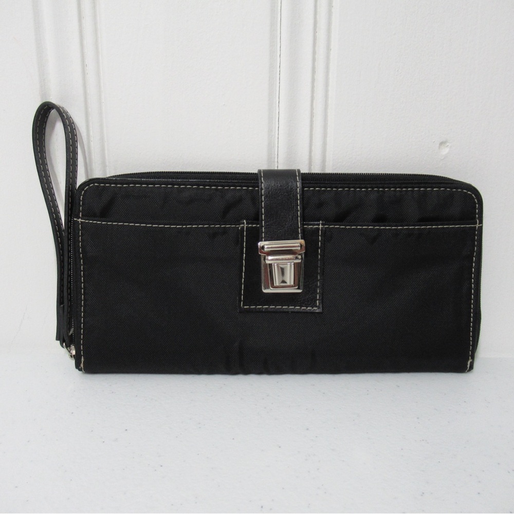 Loft Ann Taylor Black Large Wallet Wristlet